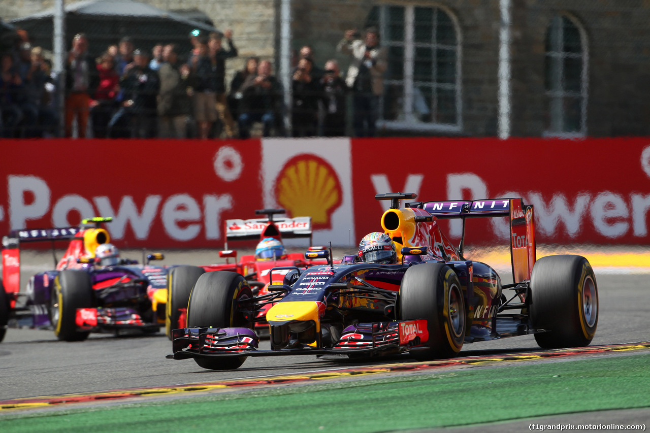GP BELGIO, 24.08.2014- Gara, Sebastian Vettel (GER) Red Bull Racing RB10