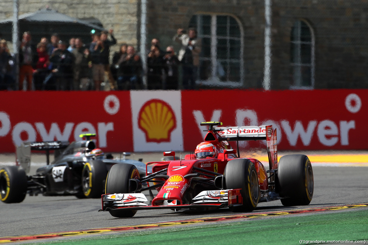 GP BELGIO, 24.08.2014- Gara, Kimi Raikkonen (FIN) Ferrari F14-T