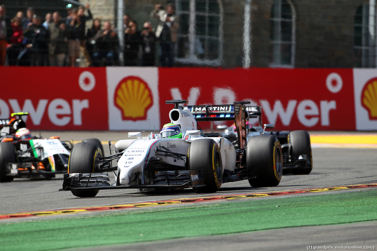 GP BELGIO, 24.08.2014- Gara, Felipe Massa (BRA) Williams F1 Team FW36