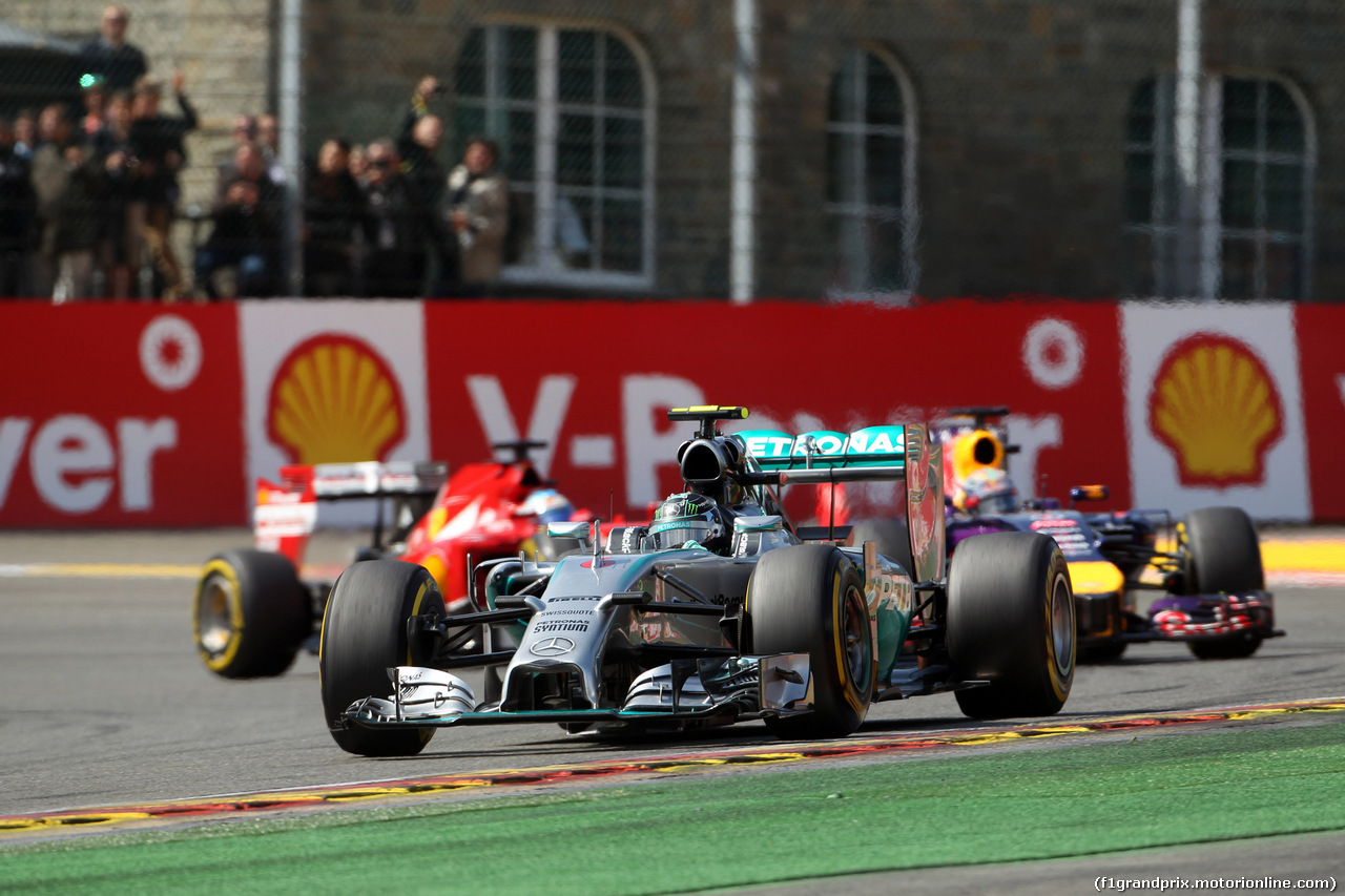 GP BELGIO, 24.08.2014- Gara, Nico Rosberg (GER) Mercedes AMG F1 W05