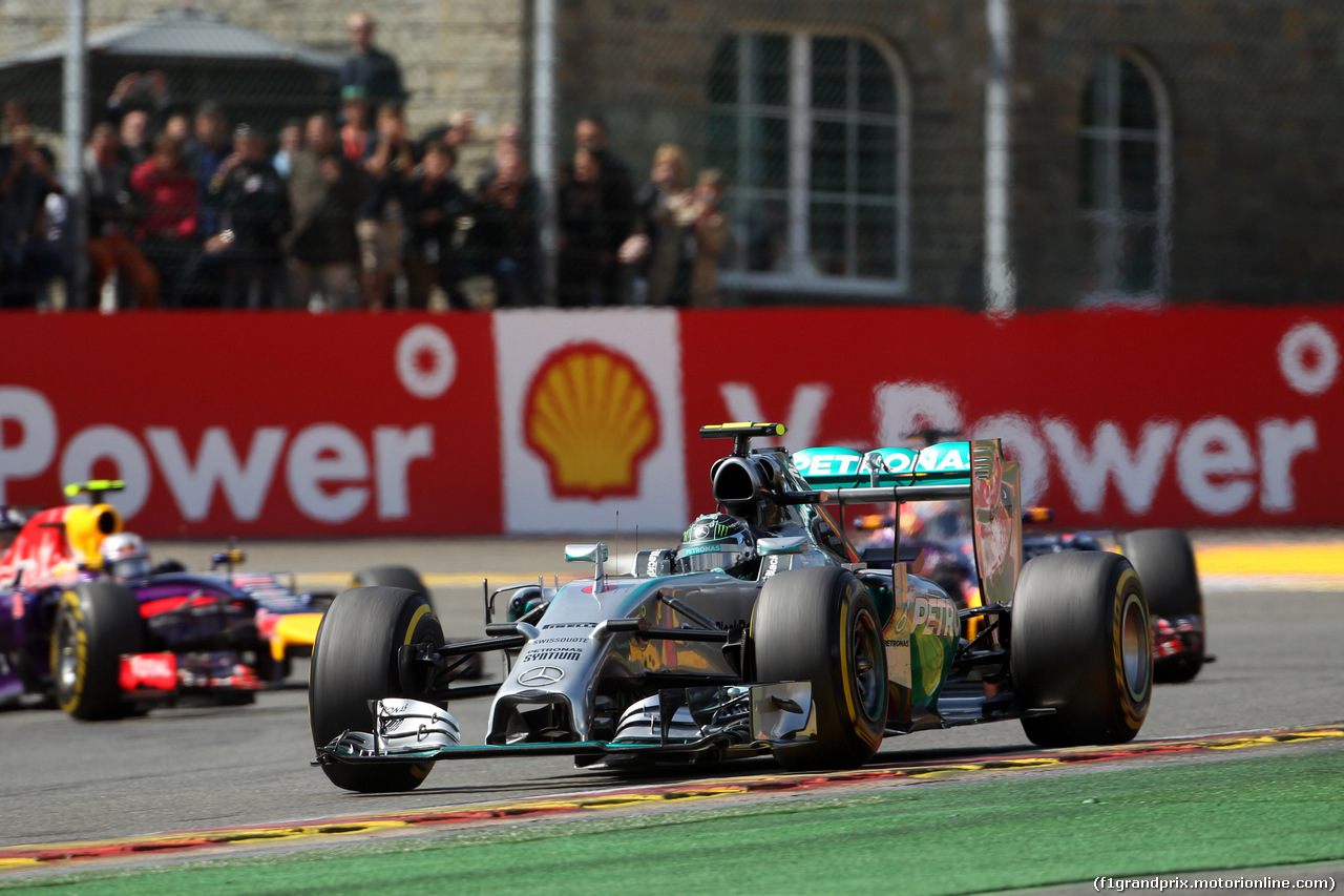 GP BELGIO, 24.08.2014- Gara, Nico Rosberg (GER) Mercedes AMG F1 W05