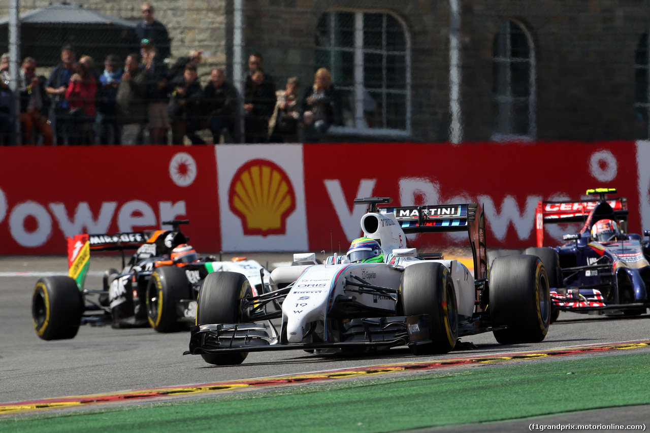 GP BELGIO, 24.08.2014- Gara, Felipe Massa (BRA) Williams F1 Team FW36