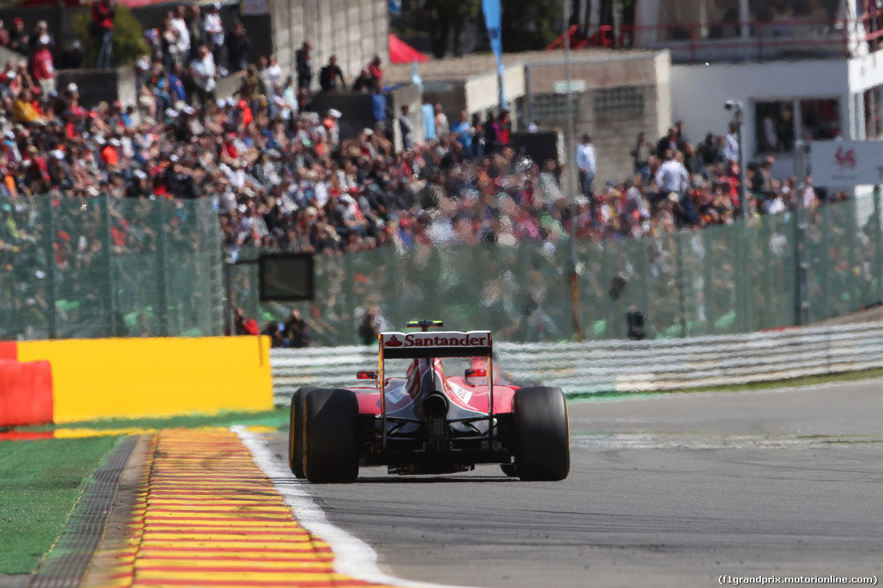 GP BELGIO, 24.08.2014- Gara, Kimi Raikkonen (FIN) Ferrari F14-T