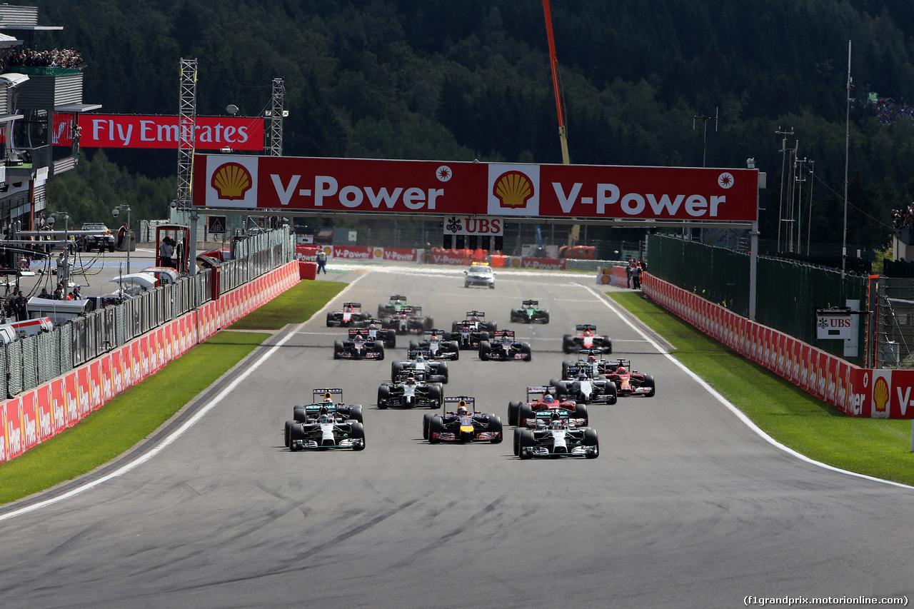 GP BELGIO, 24.08.2014- Gara, Start of the race
