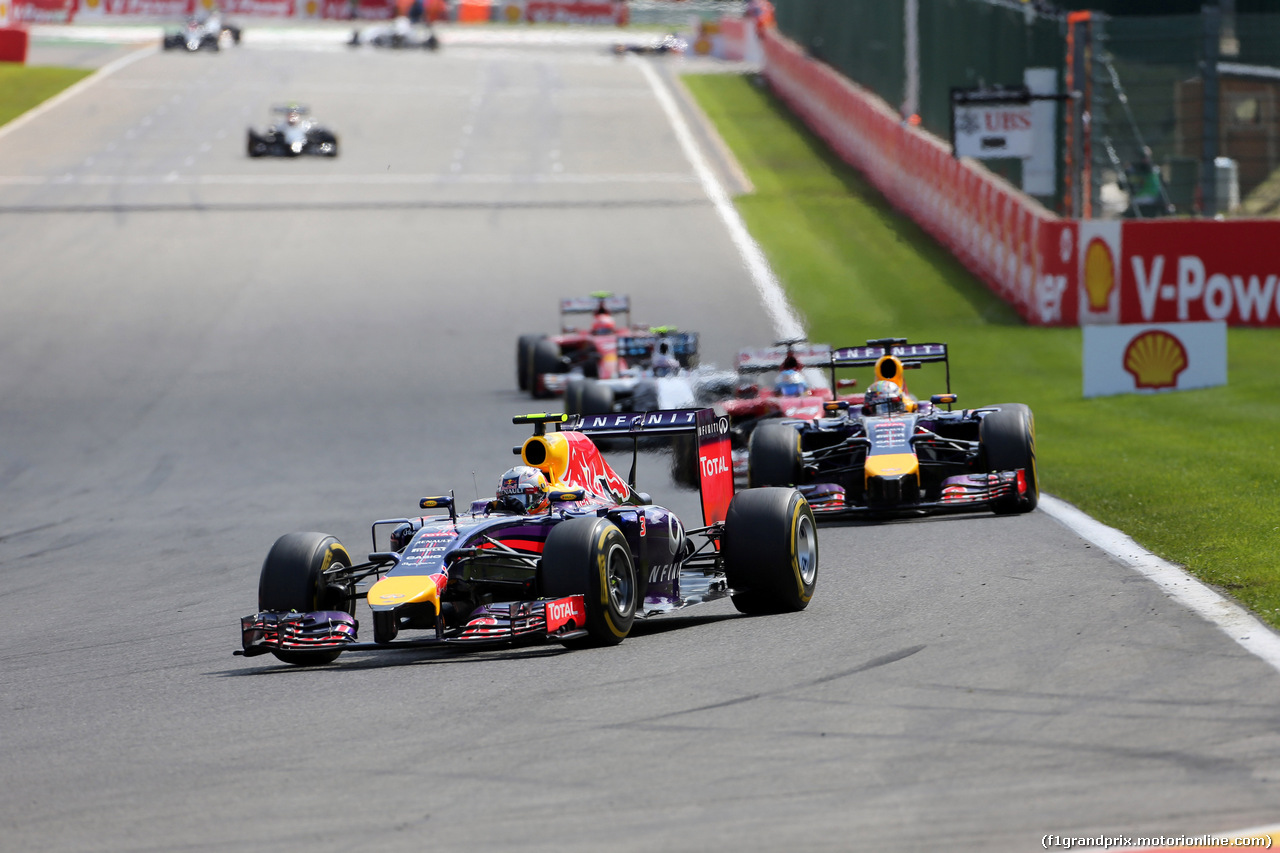 GP BELGIO, 24.08.2014- Gara, Daniel Ricciardo (AUS) Red Bull Racing RB10