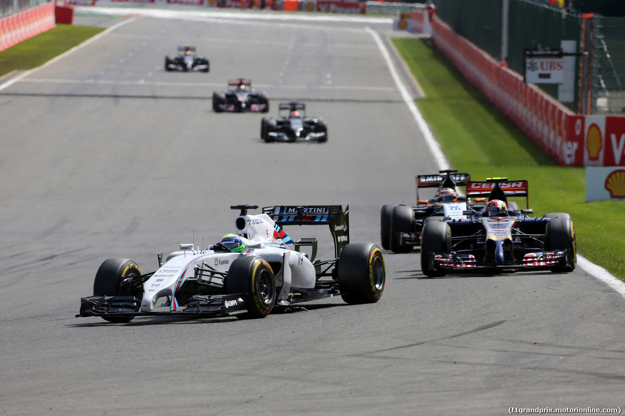 GP BELGIO, 24.08.2014- Gara, Felipe Massa (BRA) Williams F1 Team FW36