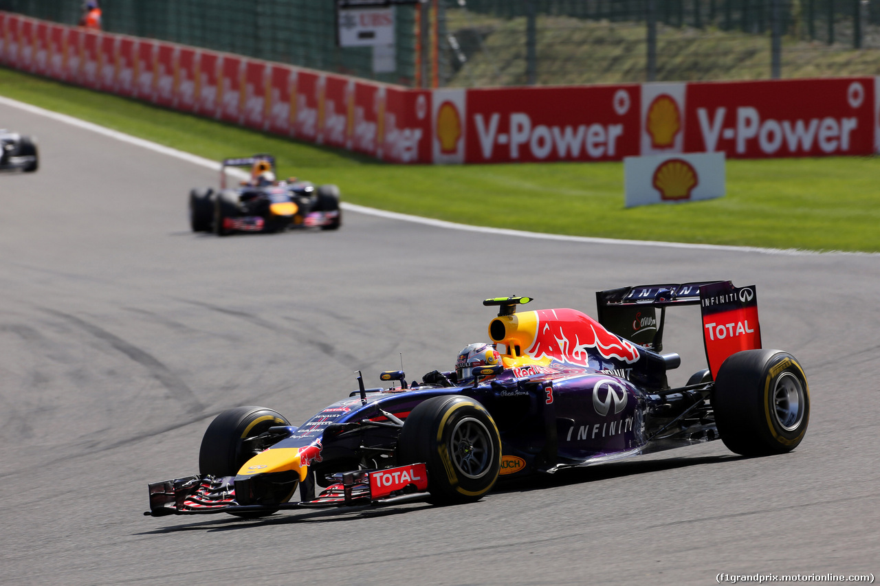 GP BELGIO, 24.08.2014- Gara, Daniel Ricciardo (AUS) Red Bull Racing RB10