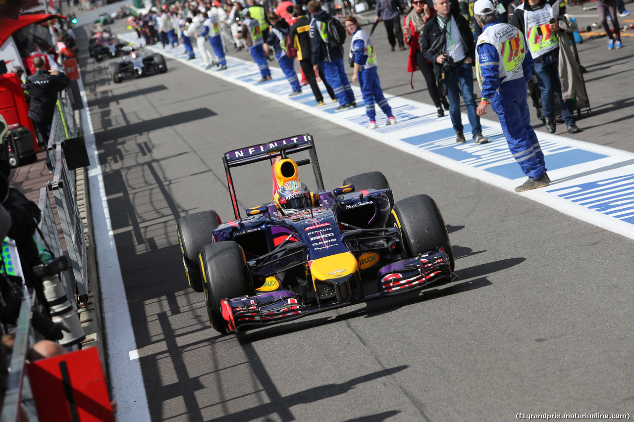 GP BELGIO, 24.08.2014- Gara, Daniel Ricciardo (AUS) Red Bull Racing RB10 vincitore