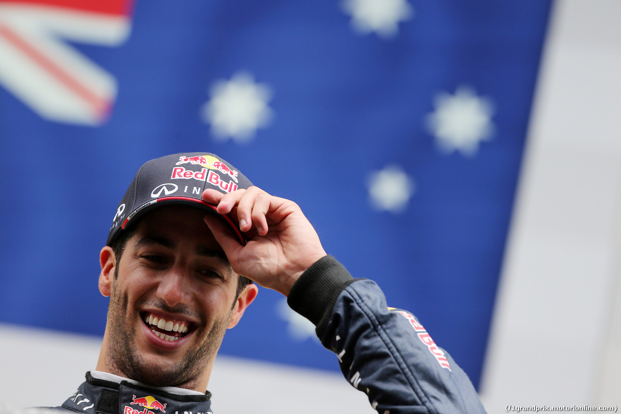 GP BELGIO, 24.08.2014- Gara, Daniel Ricciardo (AUS) Red Bull Racing RB10 vincitore