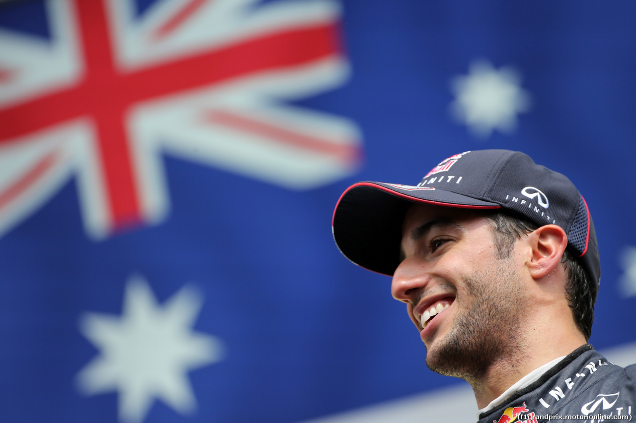 GP BELGIO, 24.08.2014- Gara, Daniel Ricciardo (AUS) Red Bull Racing RB10 vincitore