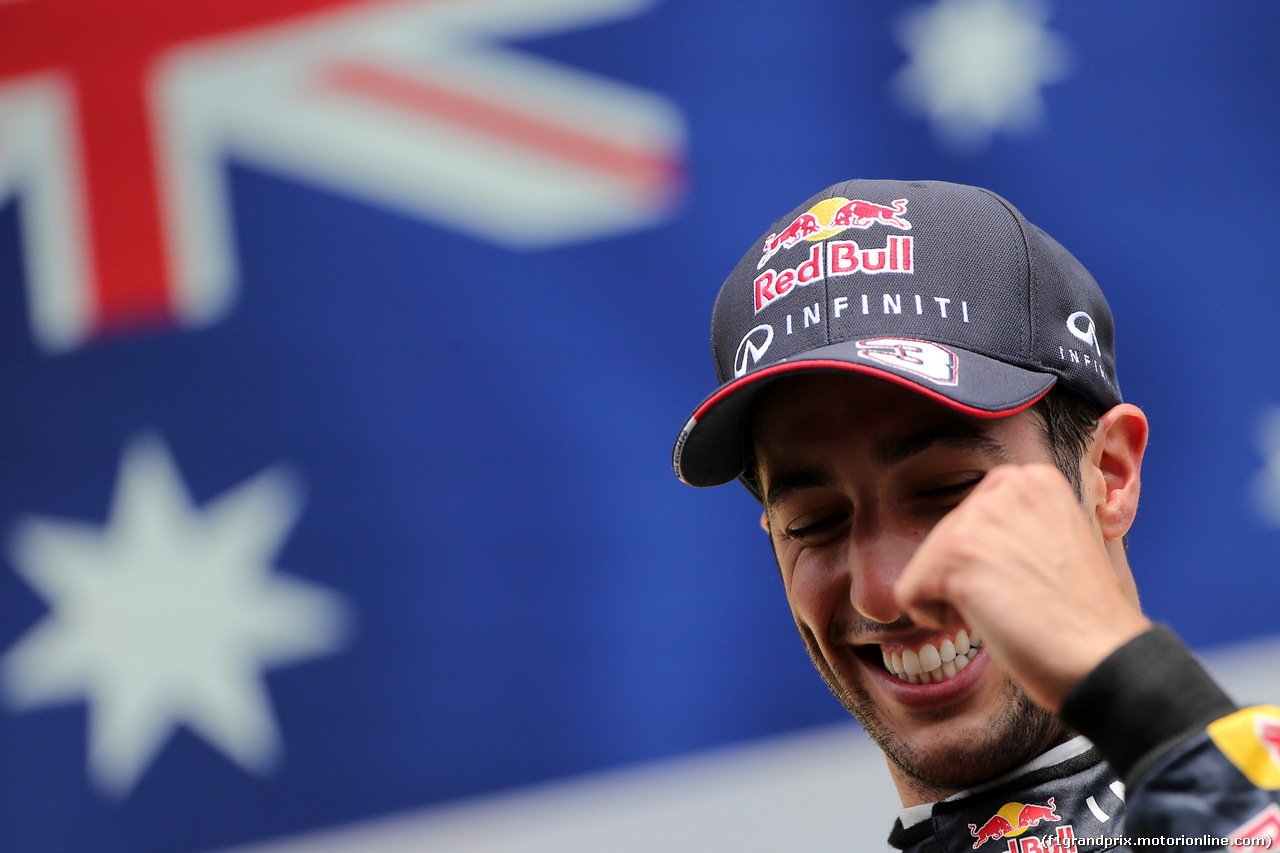 GP BELGIO, 24.08.2014- Gara, Daniel Ricciardo (AUS) Red Bull Racing RB10 vincitore