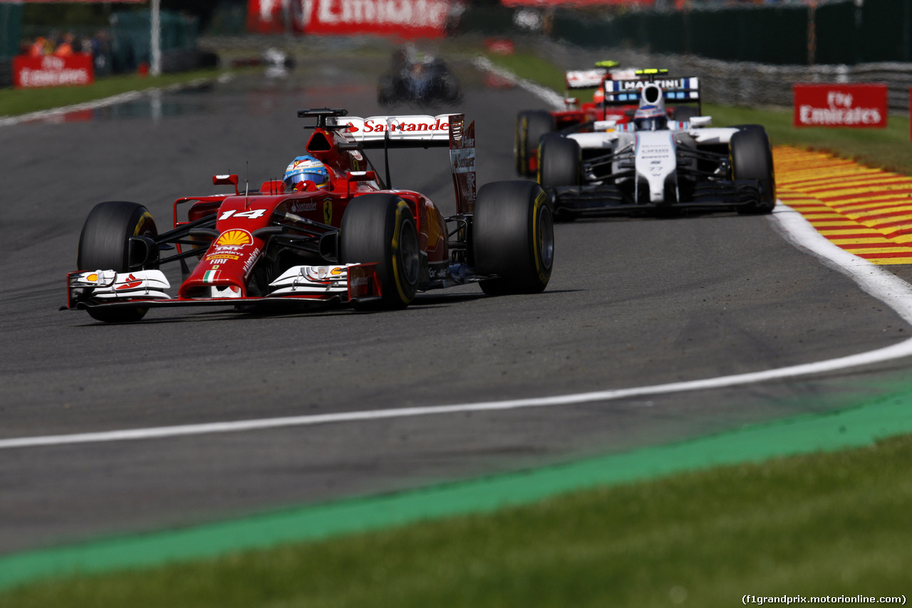 GP BELGIO, 24.08.2014- Gara, Fernando Alonso (ESP) Ferrari F14-T