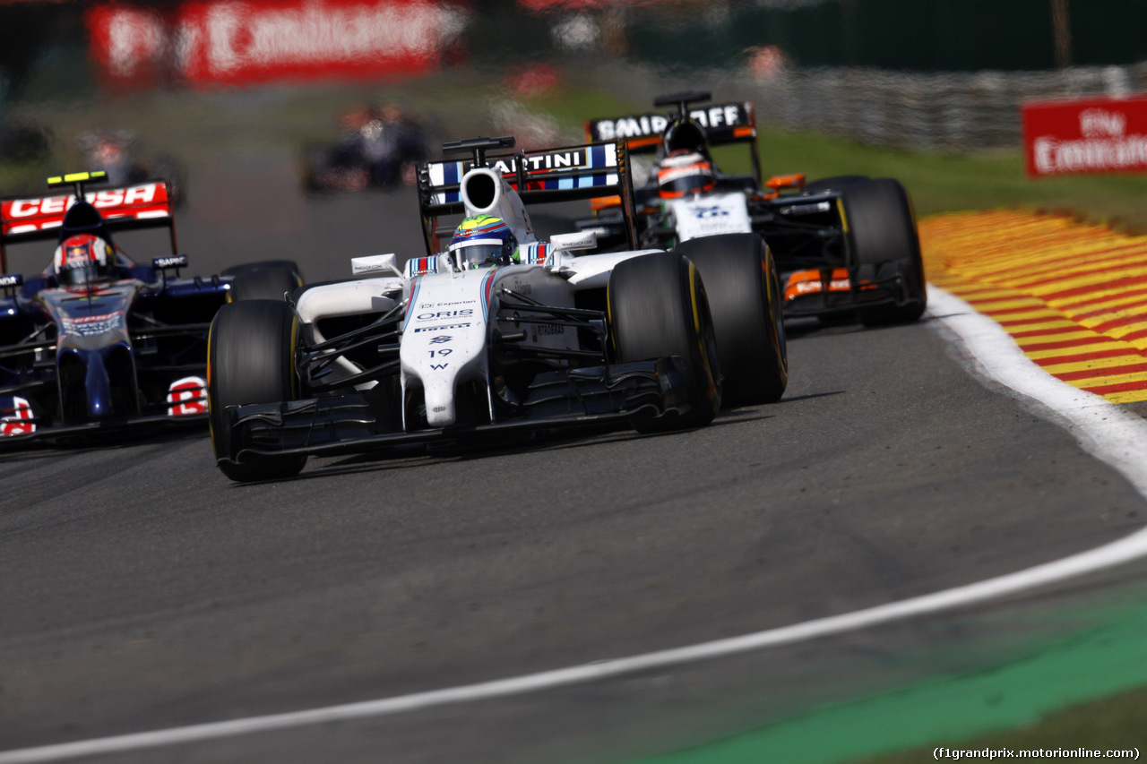 GP BELGIO, 24.08.2014- Gara, Felipe Massa (BRA) Williams F1 Team FW36