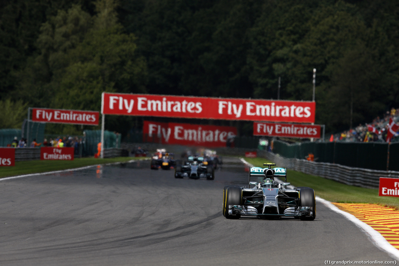 GP BELGIO, 24.08.2014- Gara, Nico Rosberg (GER) Mercedes AMG F1 W05
