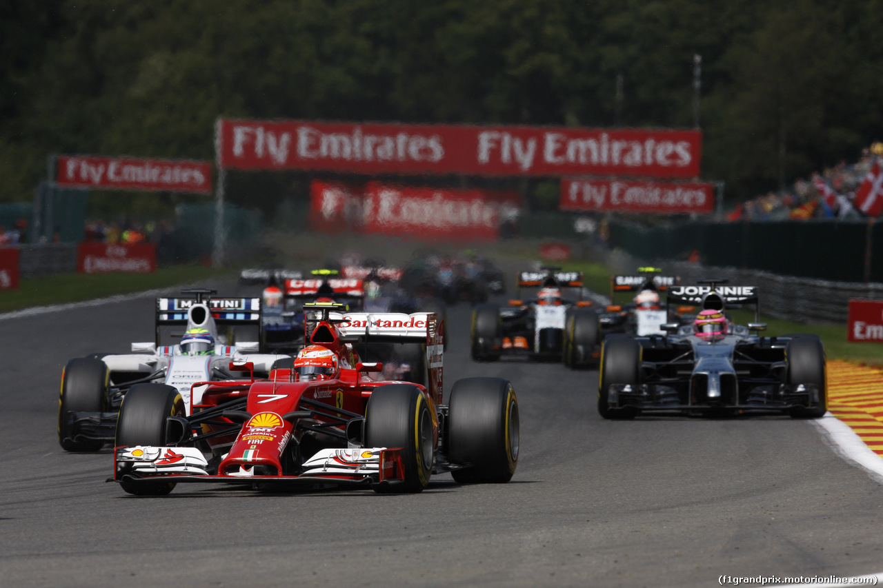 GP BELGIO, 24.08.2014- Gara, Kimi Raikkonen (FIN) Ferrari F14-T