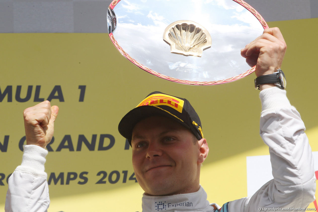 GP BELGIO, 24.08.2014- Gara, terzo Valtteri Bottas (FIN) Williams F1 Team FW36