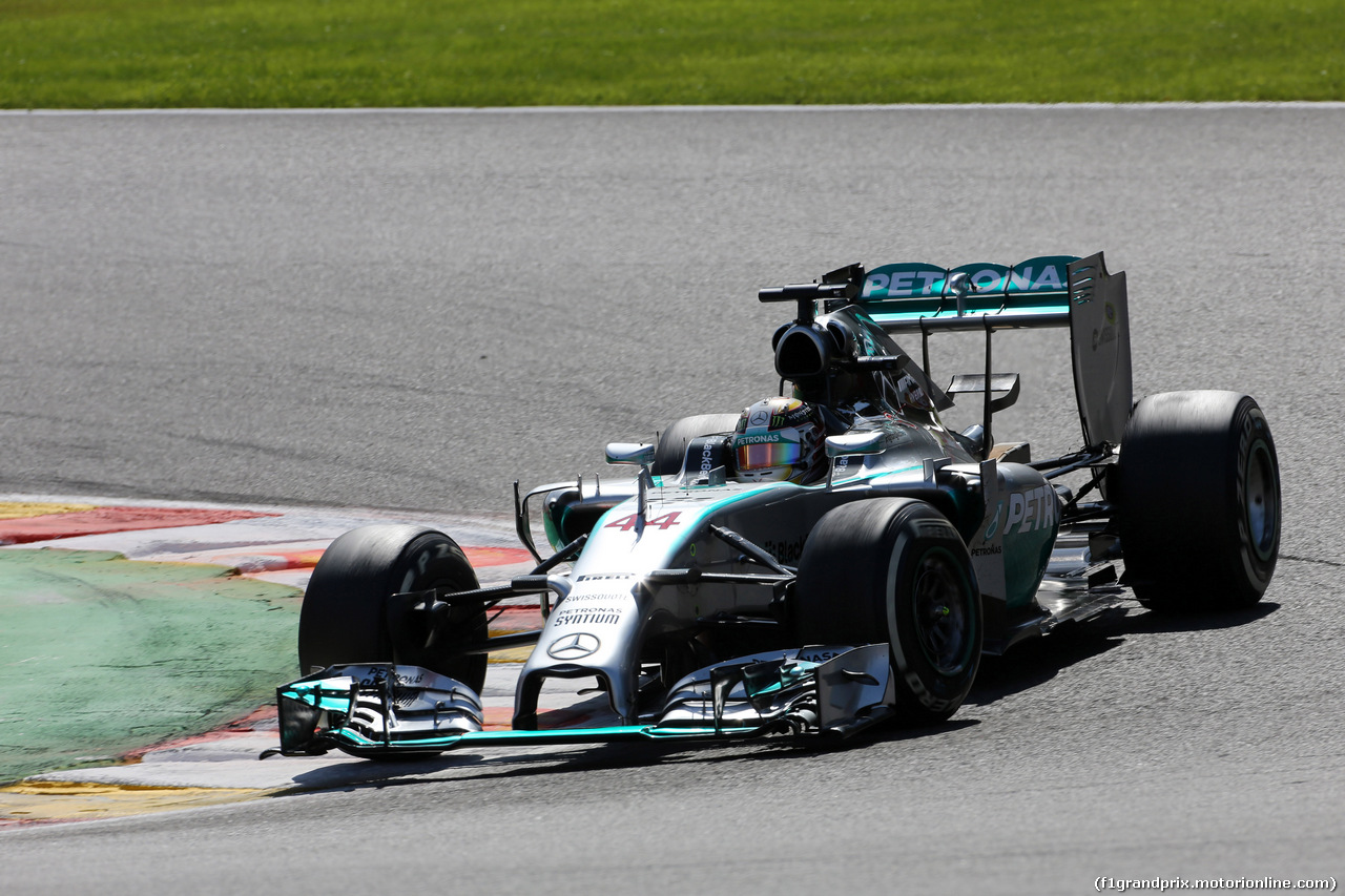 GP BELGIO, 24.08.2014-Gara, Lewis Hamilton (GBR) Mercedes AMG F1 W05