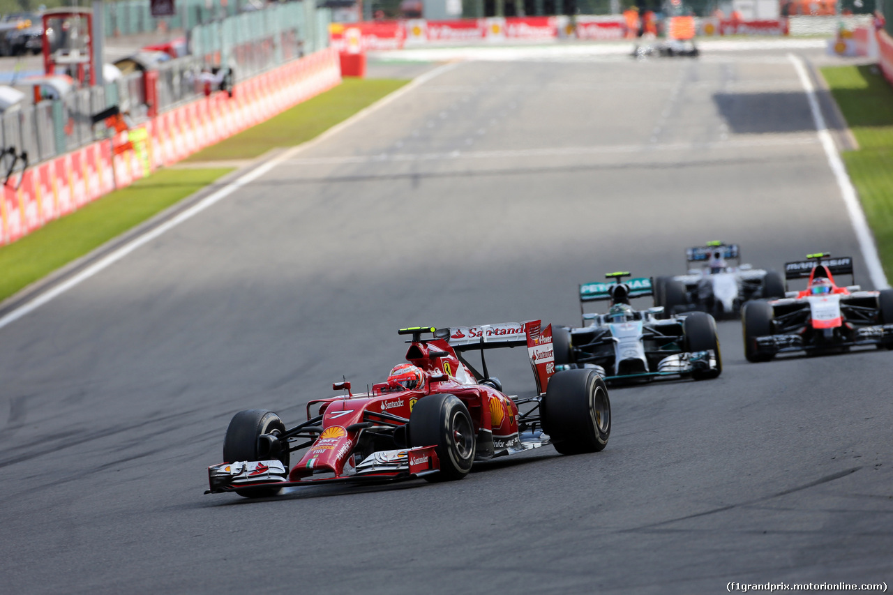 GP BELGIO, 24.08.2014-Gara, Kimi Raikkonen (FIN) Ferrari F14-T