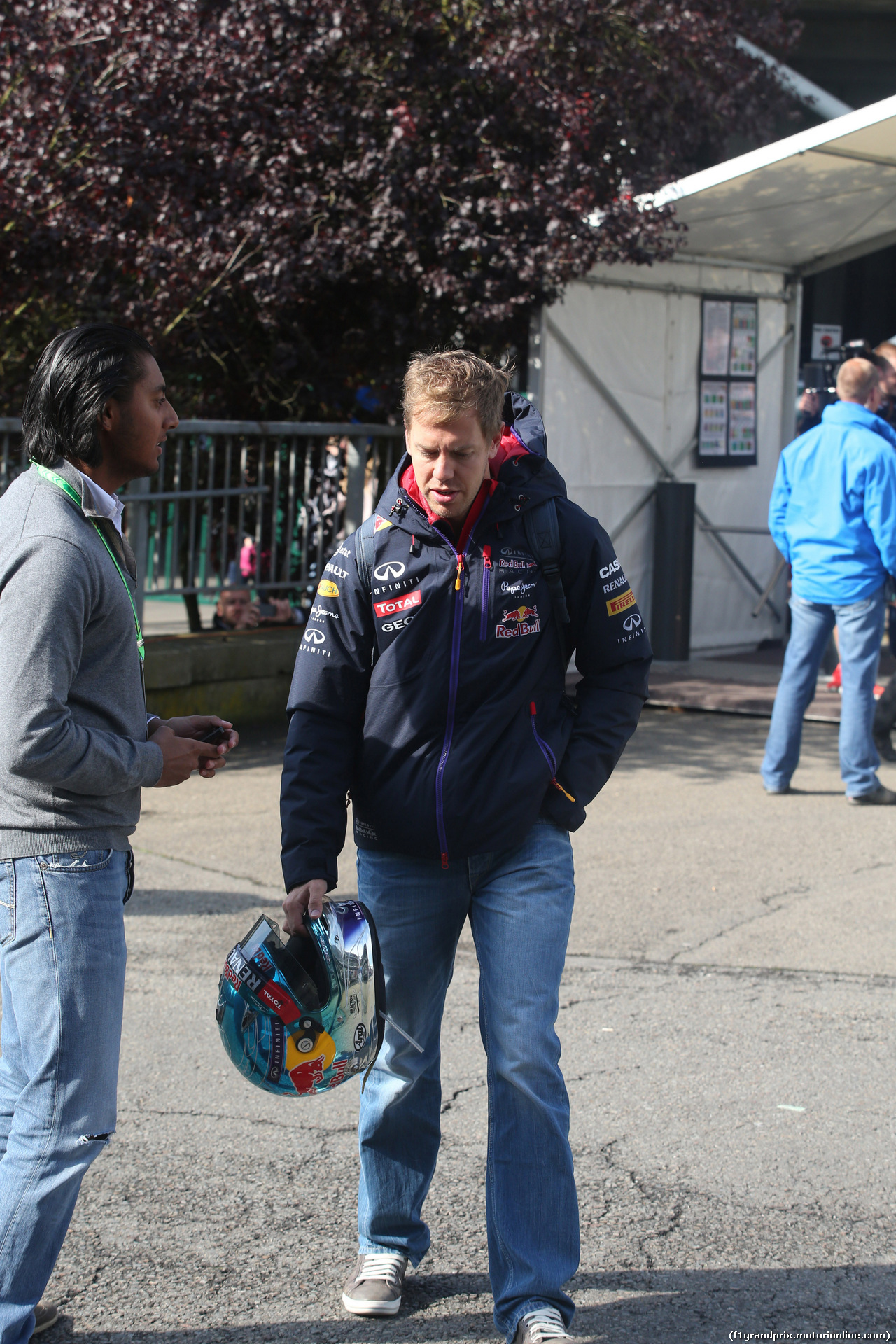 GP BELGIO, 24.08.2014-Sebastian Vettel (GER) Red Bull Racing RB10