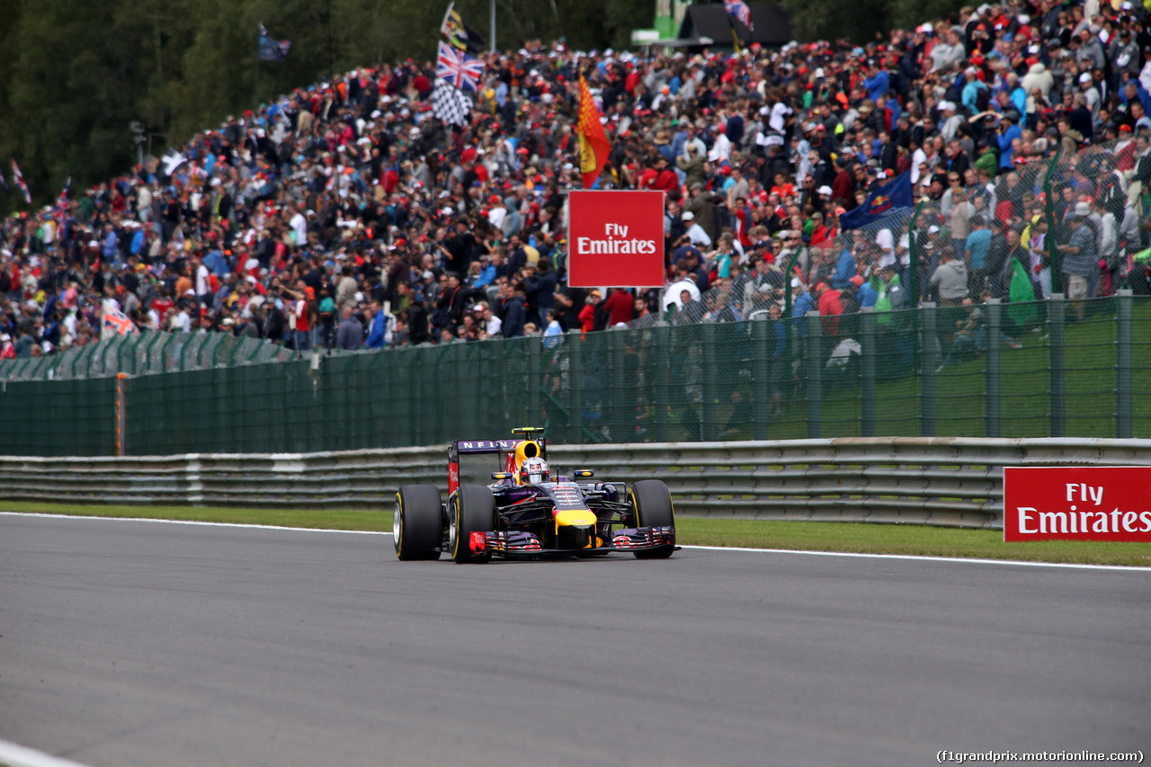 GP BELGIO, 24.08.2014-Gara, Daniel Ricciardo (AUS) Red Bull Racing RB10