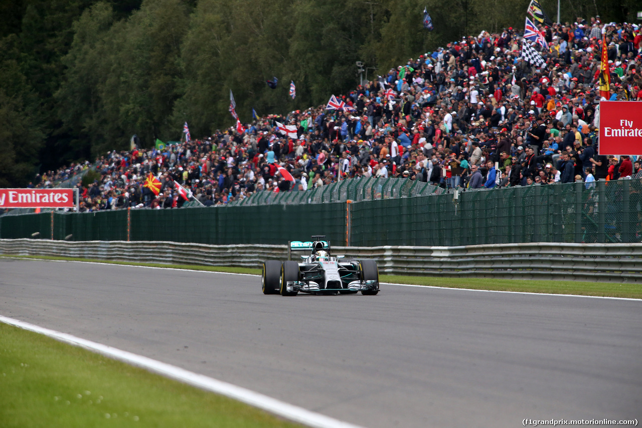 GP BELGIO, 24.08.2014-Gara, Lewis Hamilton (GBR) Mercedes AMG F1 W05