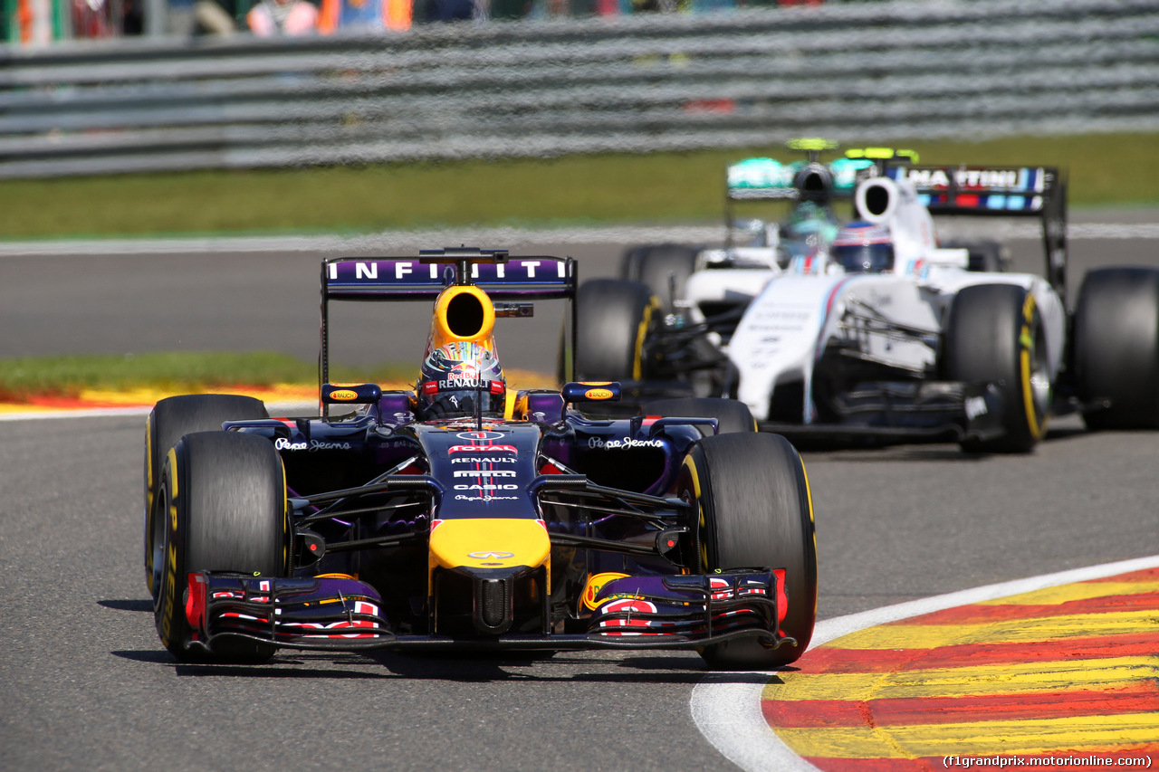 GP BELGIO, 24.08.2014-Gara, Sebastian Vettel (GER) Red Bull Racing RB10