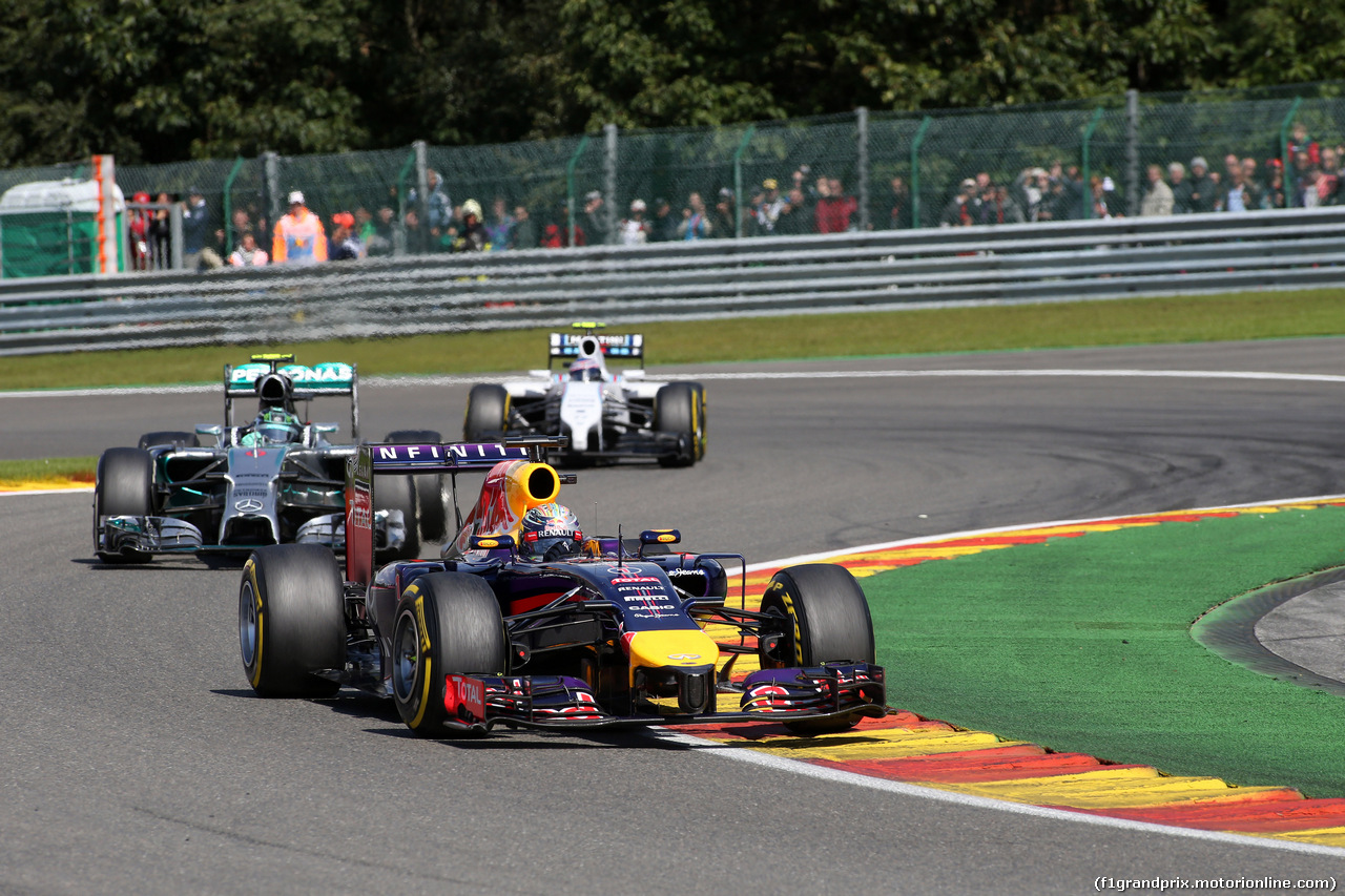 GP BELGIO, 24.08.2014-Gara, Sebastian Vettel (GER) Red Bull Racing RB10