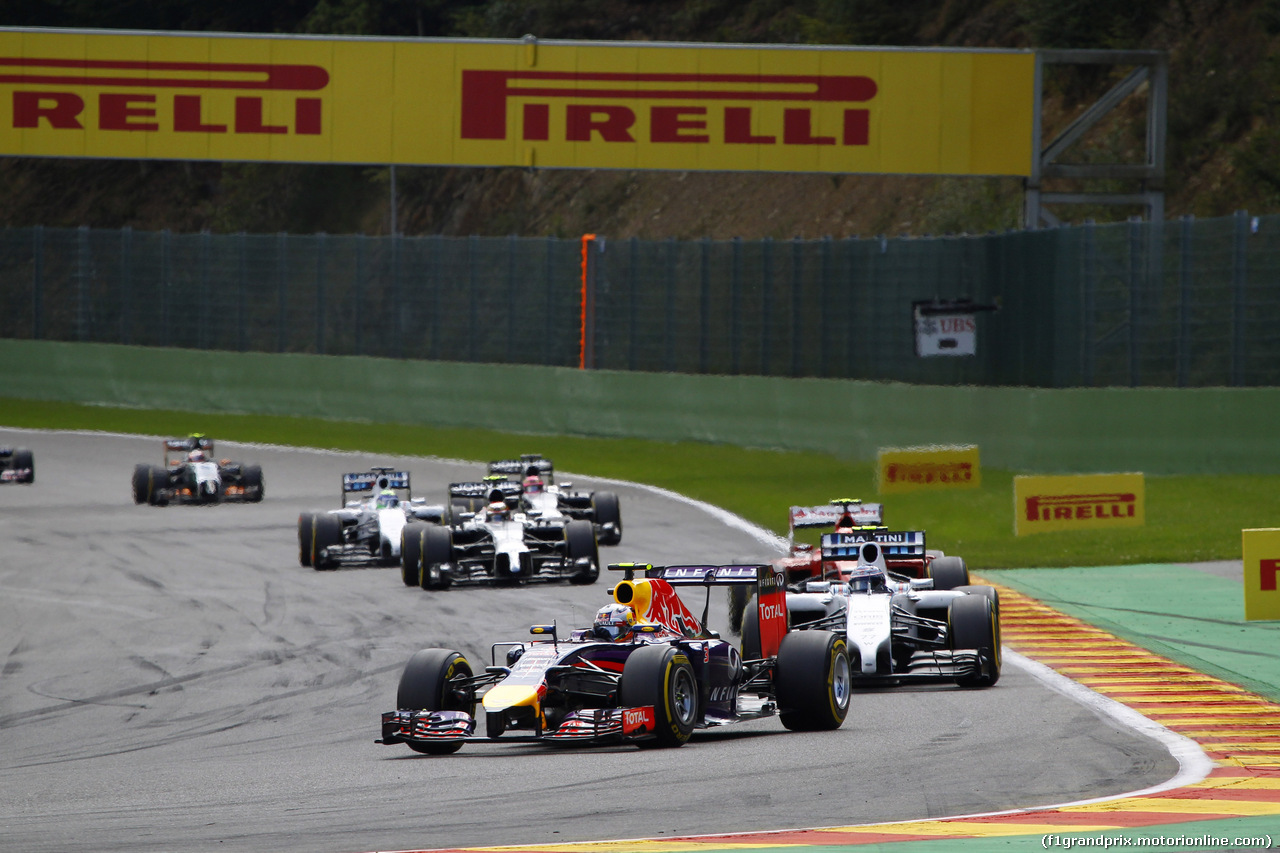 GP BELGIO, 24.08.2014- Gara, Daniel Ricciardo (AUS) Red Bull Racing RB10