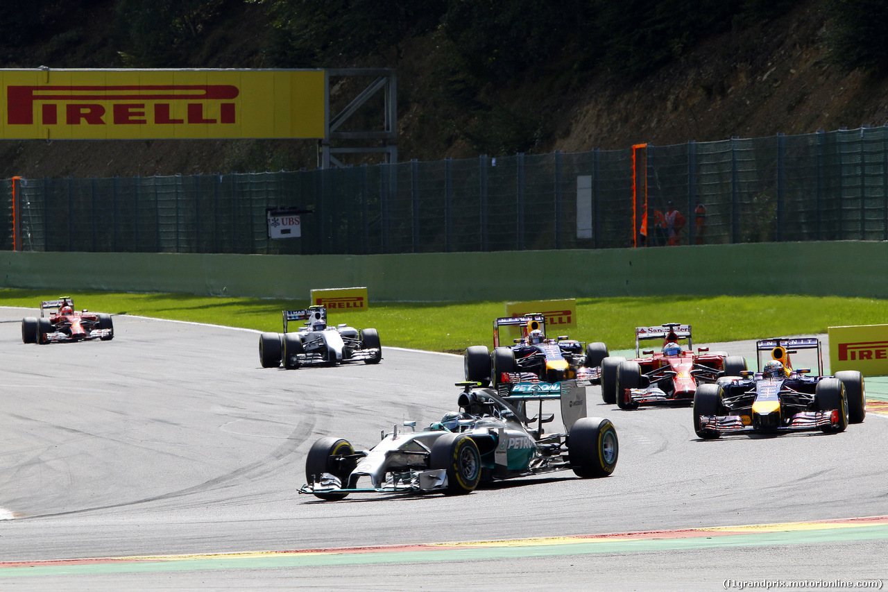 GP BELGIO, 24.08.2014- Gara, Nico Rosberg (GER) Mercedes AMG F1 W05
