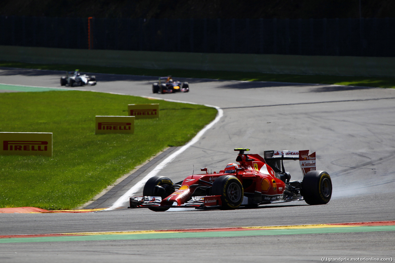 GP BELGIO, 24.08.2014- Gara, Kimi Raikkonen (FIN) Ferrari F14-T
