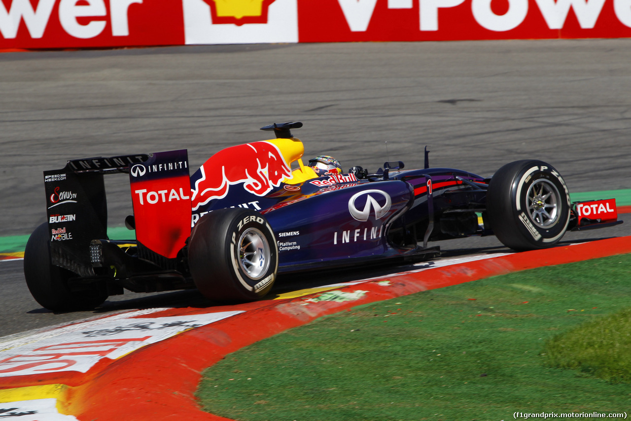 GP BELGIO, 24.08.2014- Gara, Sebastian Vettel (GER) Red Bull Racing RB10
