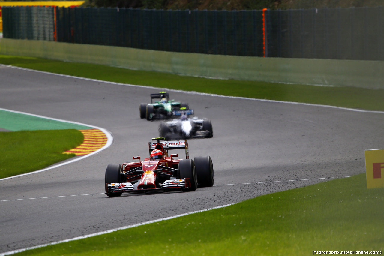 GP BELGIO, 24.08.2014- Gara, Kimi Raikkonen (FIN) Ferrari F14-T
