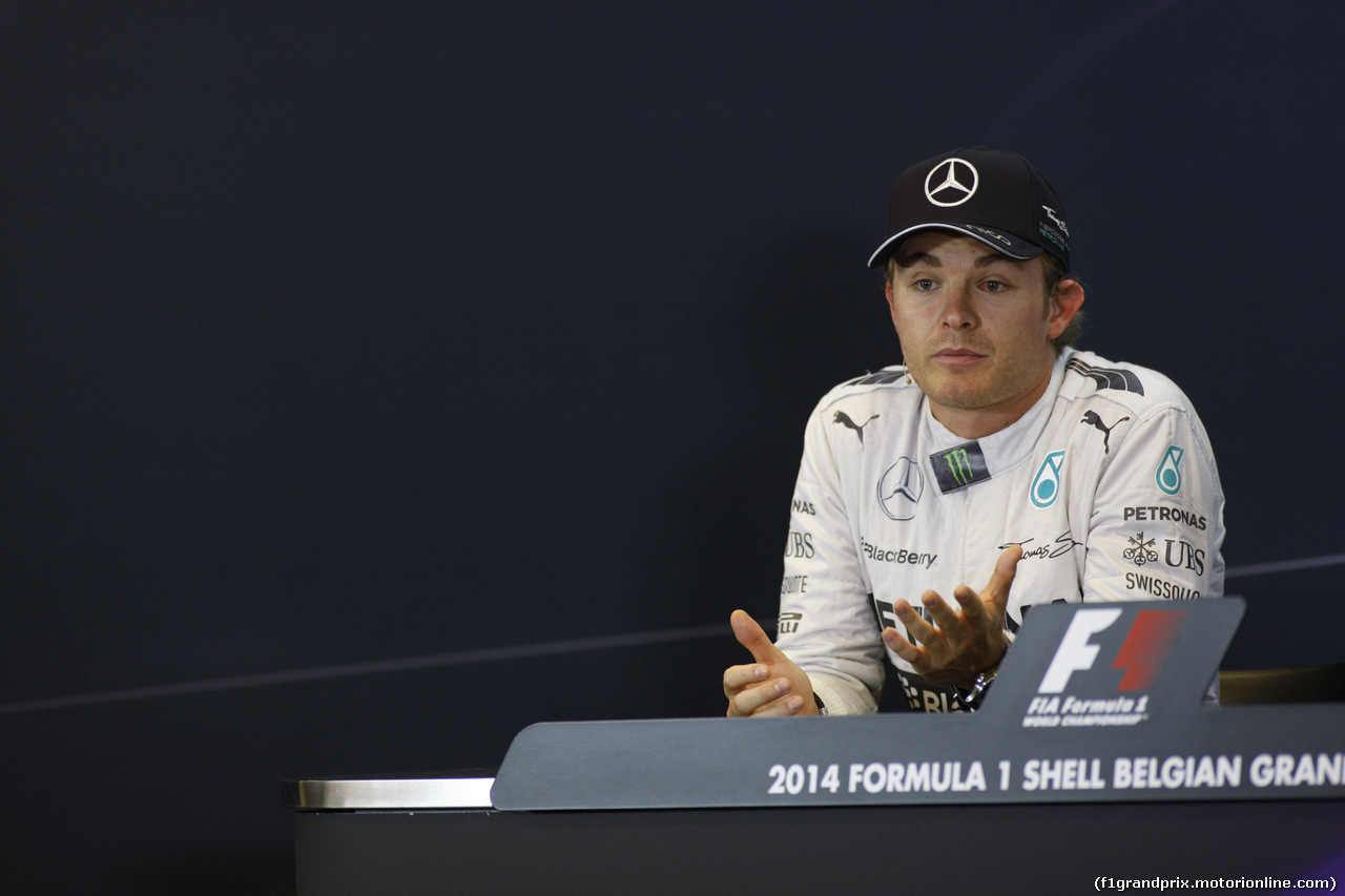 GP BELGIO, 24.08.2014- Gara, Conferenza Stampa, Nico Rosberg (GER) Mercedes AMG F1 W05