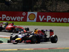 GP BELGIO, 24.08.2014- Gara, Sebastian Vettel (GER) Red Bull Racing RB10 davanti a Valtteri Bottas (FIN) Williams F1 Team FW36