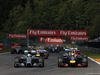 GP BELGIO, 24.08.2014- Gara, Lewis Hamilton (GBR) Mercedes AMG F1 W05 e Sebastian Vettel (GER) Red Bull Racing RB10