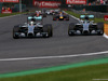 GP BELGIO, 24.08.2014- Gara, Lewis Hamilton (GBR) Mercedes AMG F1 W05 e Nico Rosberg (GER) Mercedes AMG F1 W05