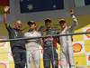 GP BELGIO, 24.08.2014- Gara, Daniel Ricciardo (AUS) Red Bull Racing RB10 vincitore, secondo Nico Rosberg (GER) Mercedes AMG F1 W05, terzo Valtteri Bottas (FIN) Williams F1 Team FW36 e Adrian Newey (GBR), Red Bull Racing , Technical Operations Director