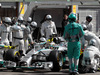 GP BELGIO, 24.08.2014- Gara, Pit stop, Lewis Hamilton (GBR) Mercedes AMG F1 W05