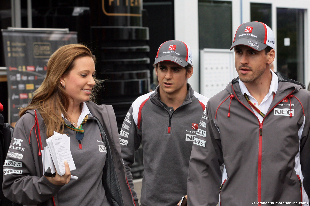 GP BELGIO, Adrian Sutil (GER) Sauber F1 Team C33 e Esteban Gutierrez (MEX), Sauber F1 Team C33