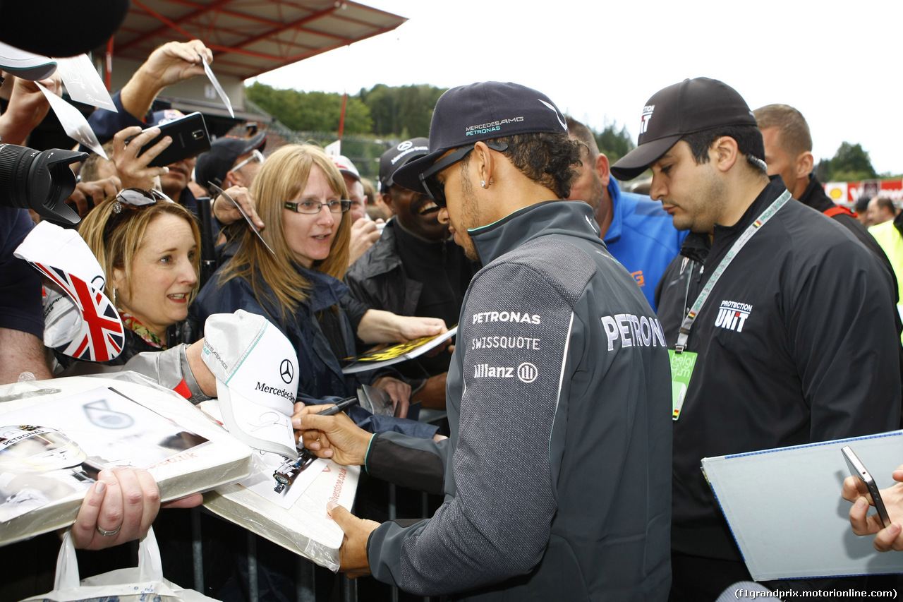GP BELGIO, Autograph session, Lewis Hamilton (GBR) Mercedes AMG F1 W05