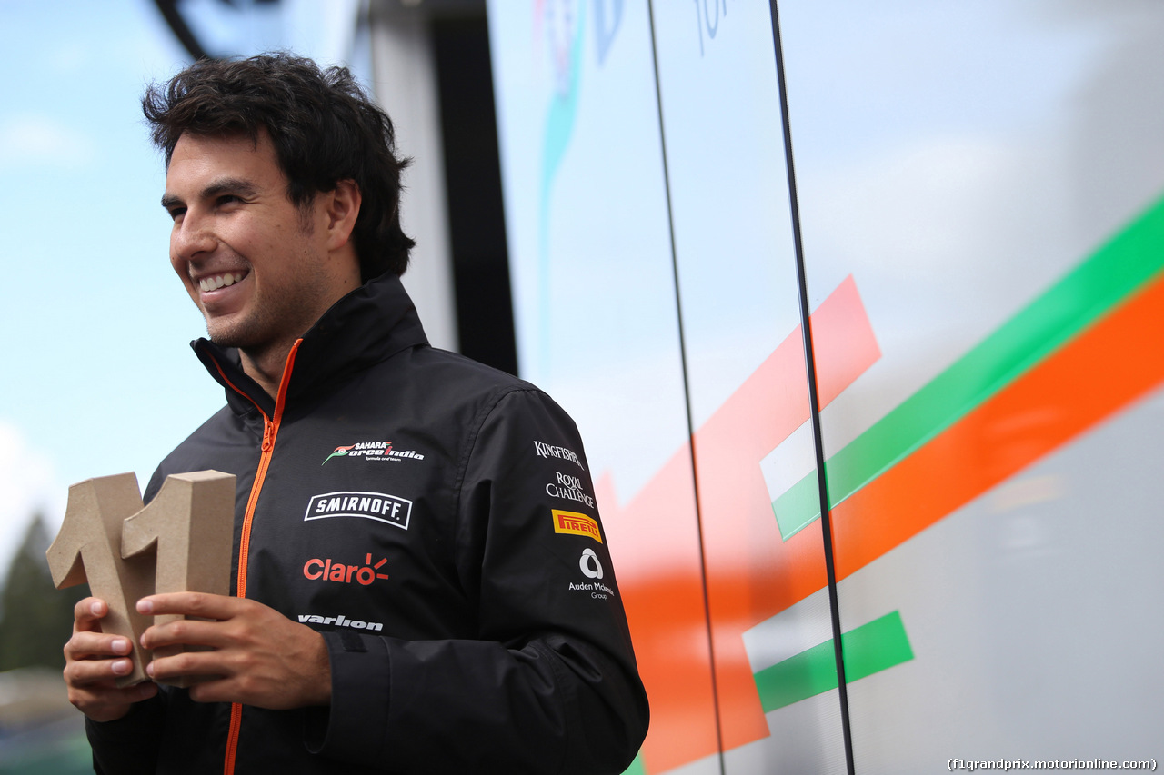 GP BELGIO, Sergio Perez (MEX) Sahara Force India F1 VJM07
