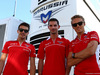 GP BELGIO, 24.07.2014- Jules Bianchi (FRA) Marussia F1 Team MR03, Alexander Rossi (USA), Marussia e Max Chilton (GBR), Marussia F1 Team MR03