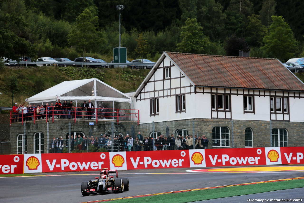 GP BELGIO, 23.08.2014- Prove Libere 3, Pastor Maldonado (VEN) Lotus F1 Team E22
