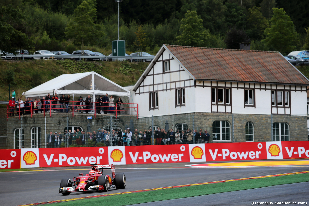 GP BELGIO, 23.08.2014- Prove Libere 3, Kimi Raikkonen (FIN) Ferrari F14-T