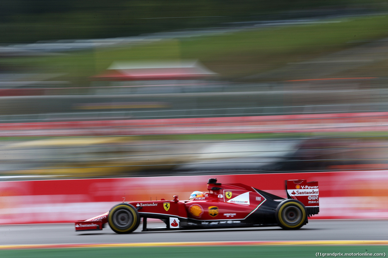 GP BELGIO, 23.08.2014- Prove Libere 3, Fernando Alonso (ESP) Ferrari F14-T