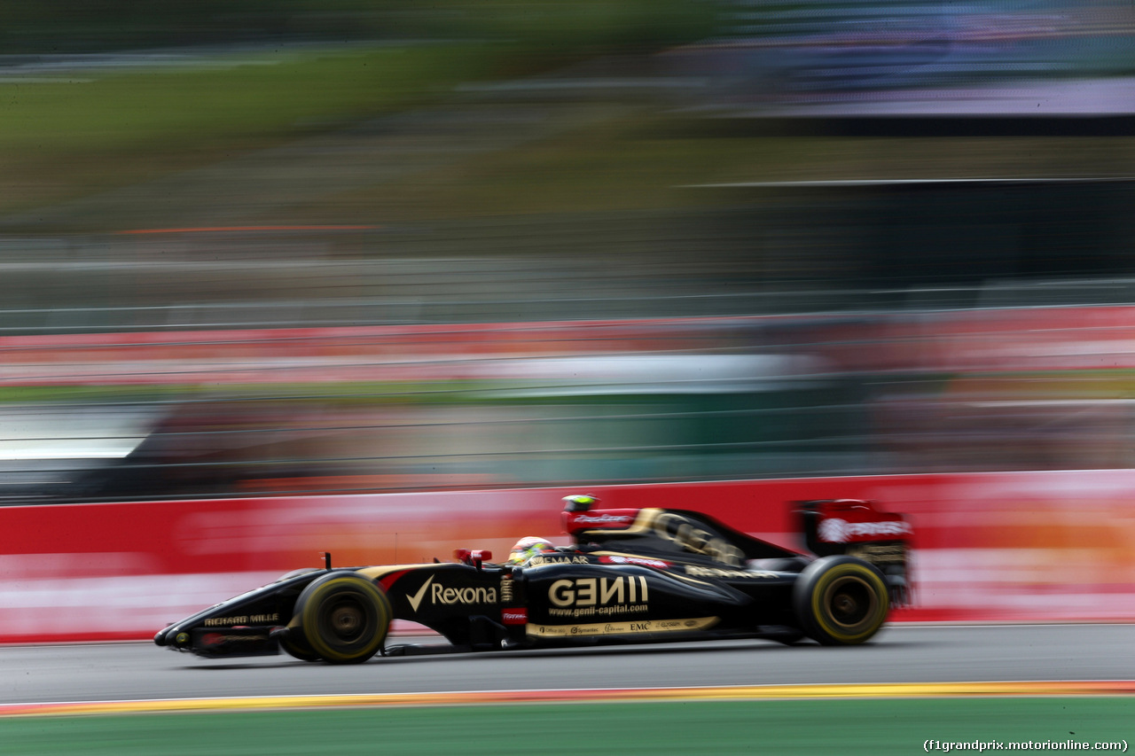 GP BELGIO, 23.08.2014- Prove Libere 3, Pastor Maldonado (VEN) Lotus F1 Team E22