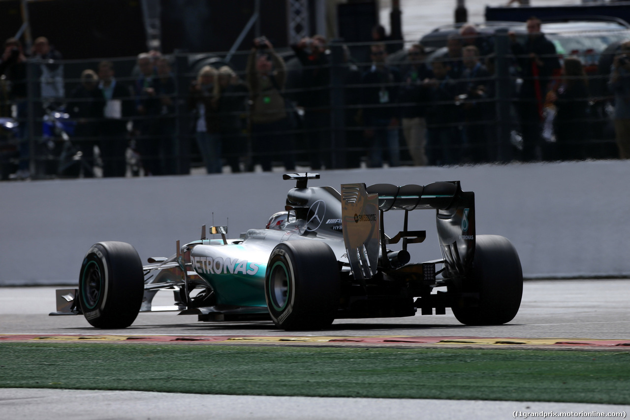 GP BELGIO, 23.08.2014- Prove Libere 3, Lewis Hamilton (GBR) Mercedes AMG F1 W05