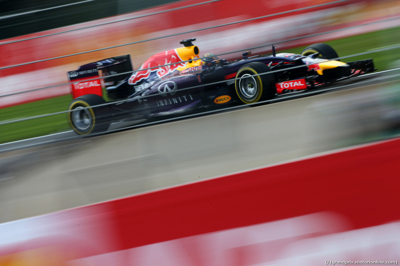 GP BELGIO, 23.08.2014- Prove Libere 3, Sebastian Vettel (GER) Red Bull Racing RB10