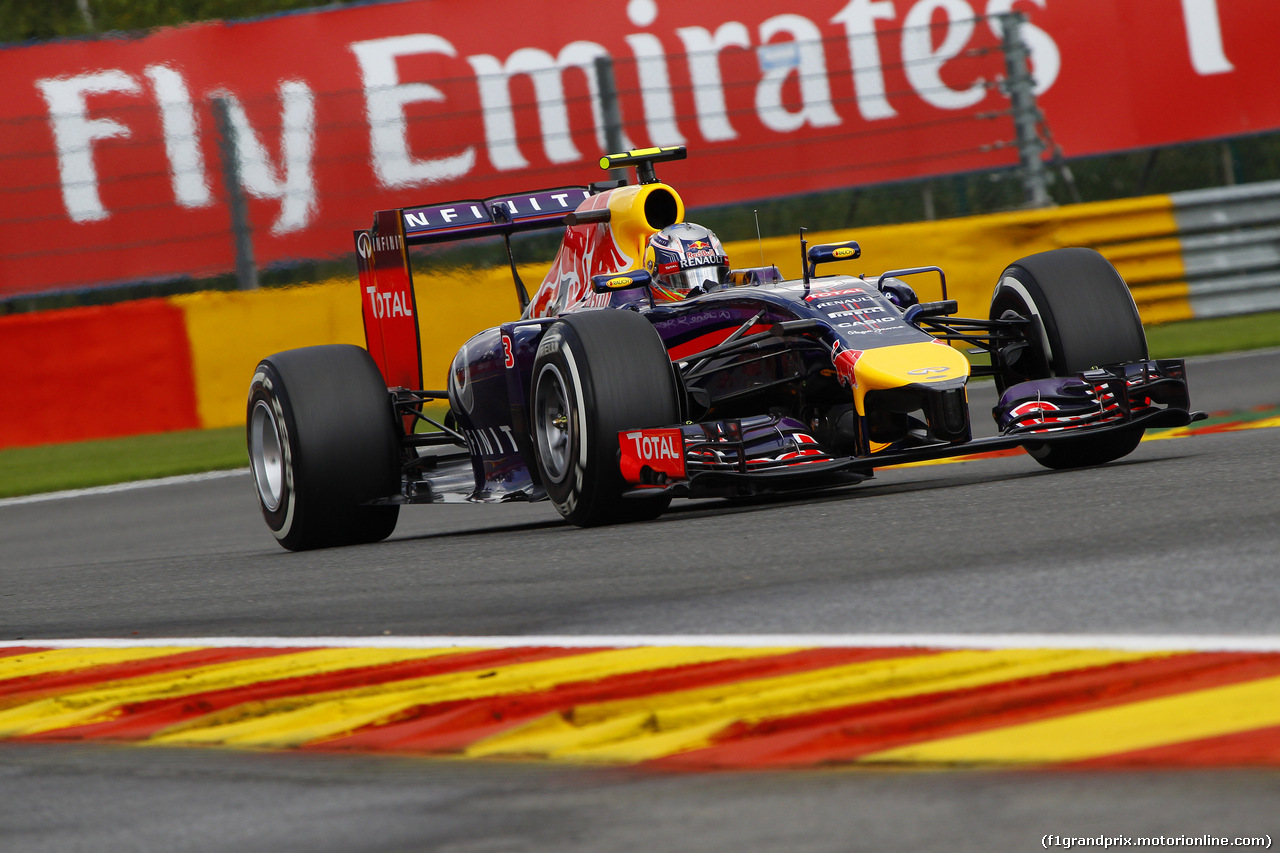 GP BELGIO, 23.08.2014- Prove Libere 3, Daniel Ricciardo (AUS) Red Bull Racing RB10