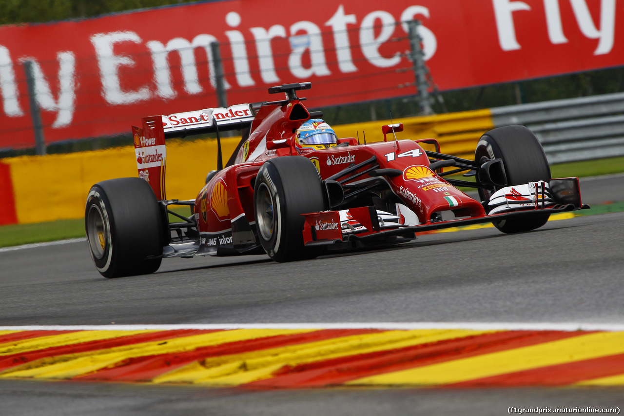 GP BELGIO, 23.08.2014- Prove Libere 3, Fernando Alonso (ESP) Ferrari F14-T